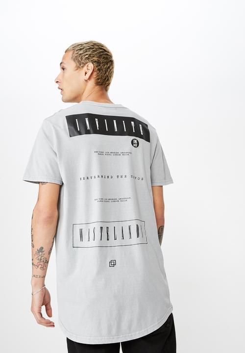 Cotton On - Longline scoop hem short sleeve tee - grey