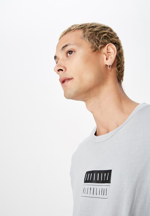 Cotton On - Longline scoop hem short sleeve tee - grey