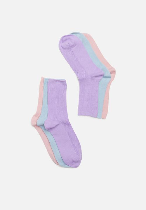 Superbalist - 3 pack cotton ankle socks - multi