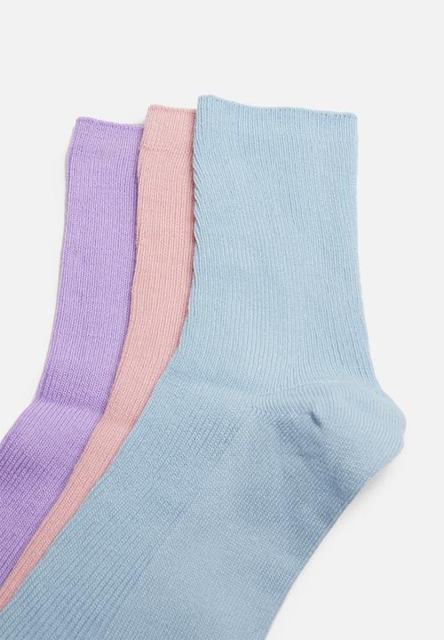 Superbalist - 3 pack cotton ankle socks - multi