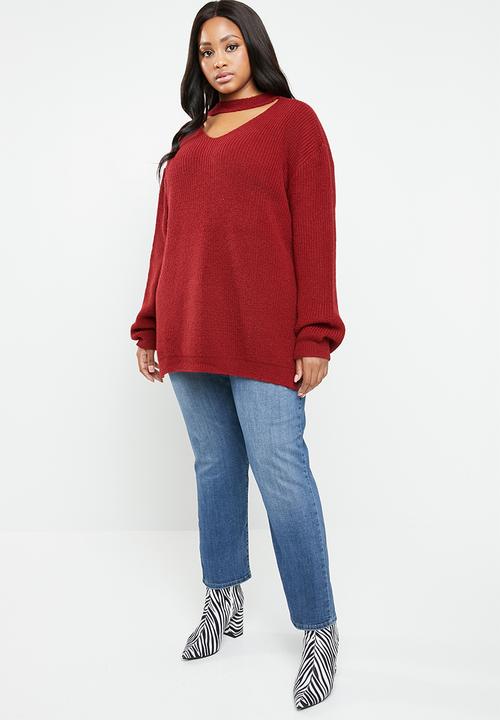 STYLE REPUBLIC PLUS - Choker style jersey - red