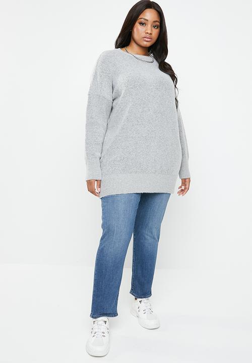 STYLE REPUBLIC PLUS - Oversized knit jersey - grey