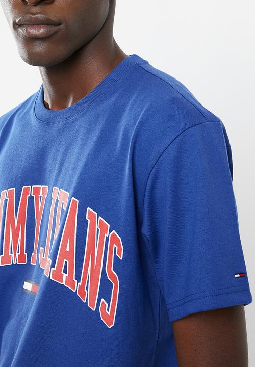 Tommy Hilfiger - Tjm collegiate logo tee - blue