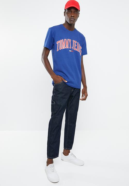 Tommy Hilfiger - Tjm collegiate logo tee - blue