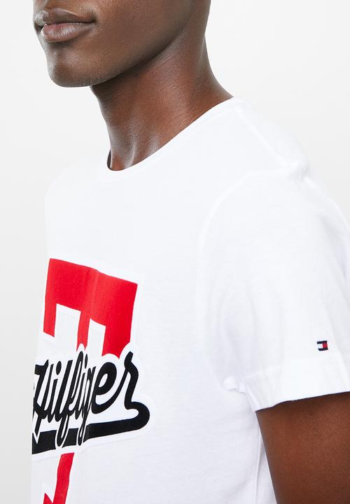 Tommy Hilfiger - T-script logo tee - white