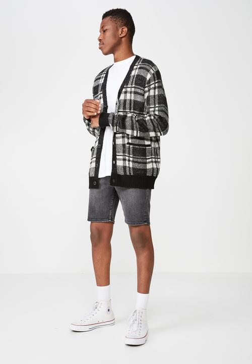 Cotton On - Combi cardi - black & white 