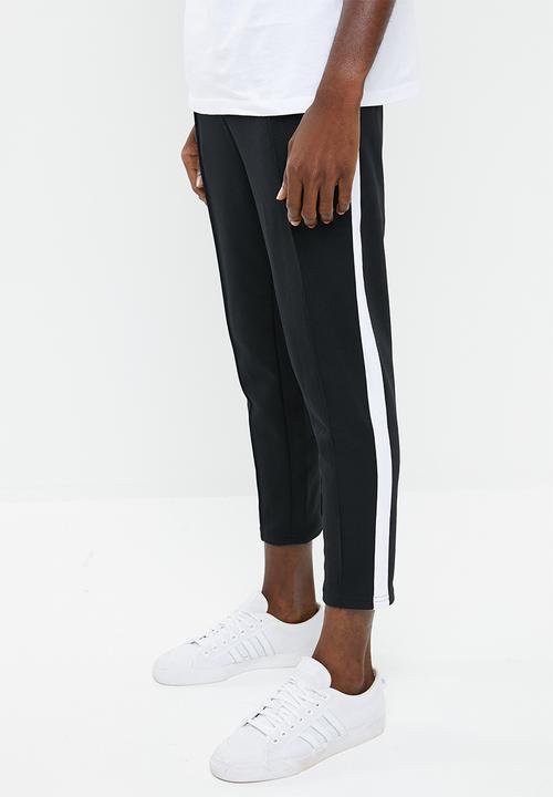 black cropped chinos