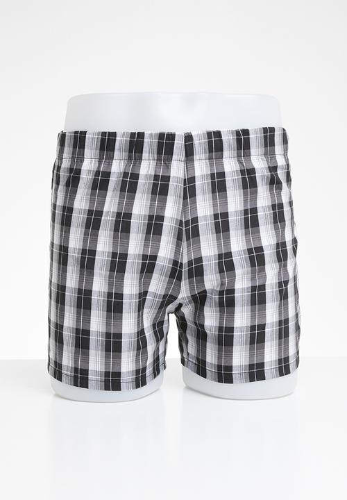 STYLE REPUBLIC - 2 pack boxer shorts - black & grey
