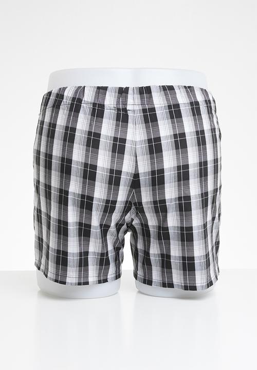 STYLE REPUBLIC - 2 pack boxer shorts - black & grey