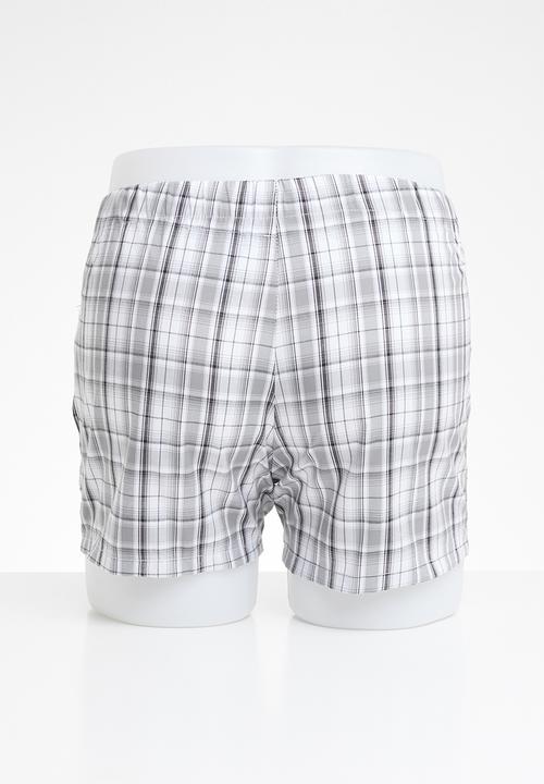 STYLE REPUBLIC - 2 pack boxer shorts - black & grey