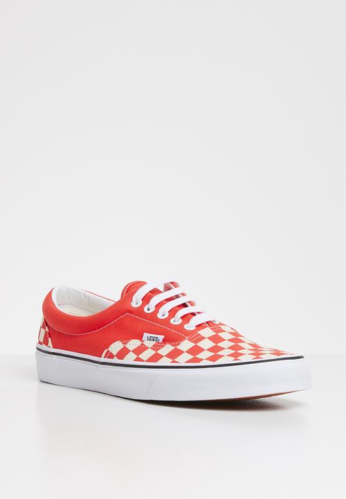 Vans - Ua era - (checkerboard) emberglow / true white