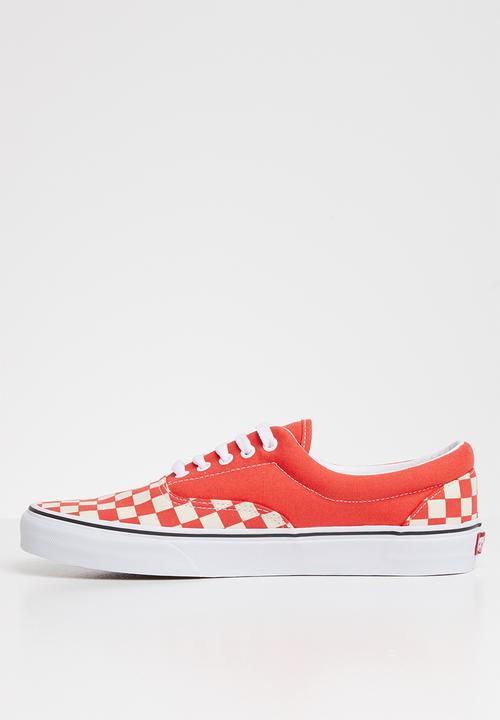 Vans - Ua era - (checkerboard) emberglow / true white
