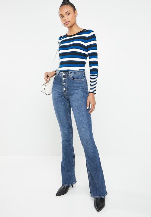 Jacqueline de Yong - Adrian long sleeve pullover top - multi