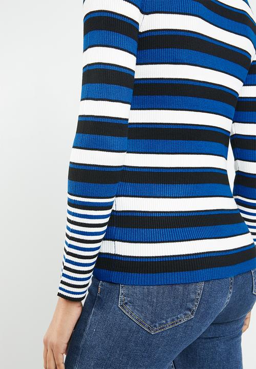 Jacqueline de Yong - Adrian long sleeve pullover top - multi