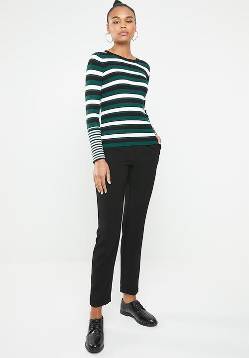 Jacqueline de Yong - Adrian long sleeve pullover top - multi