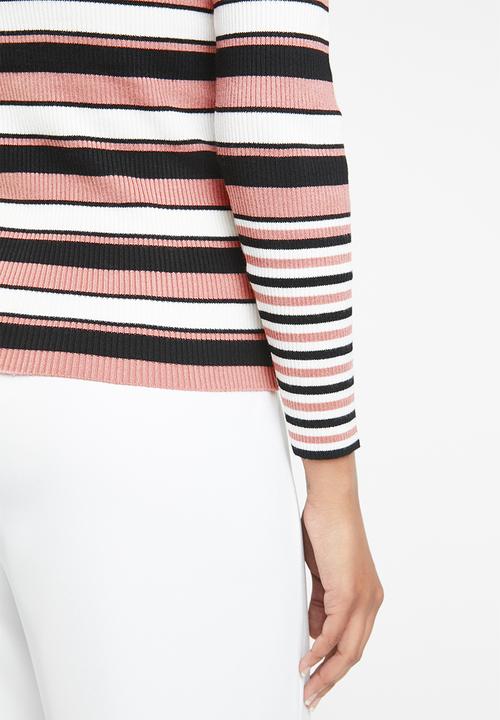 Jacqueline de Yong - Adrian long sleeve pullover top - multi