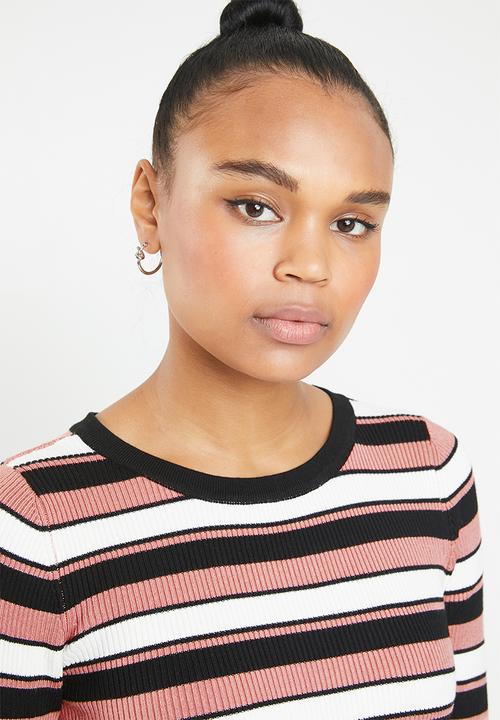 Jacqueline de Yong - Adrian long sleeve pullover top - multi
