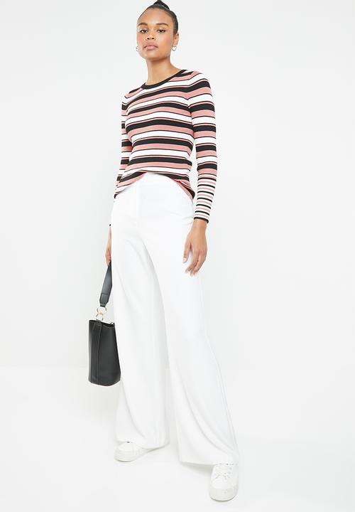 Jacqueline de Yong - Adrian long sleeve pullover top - multi