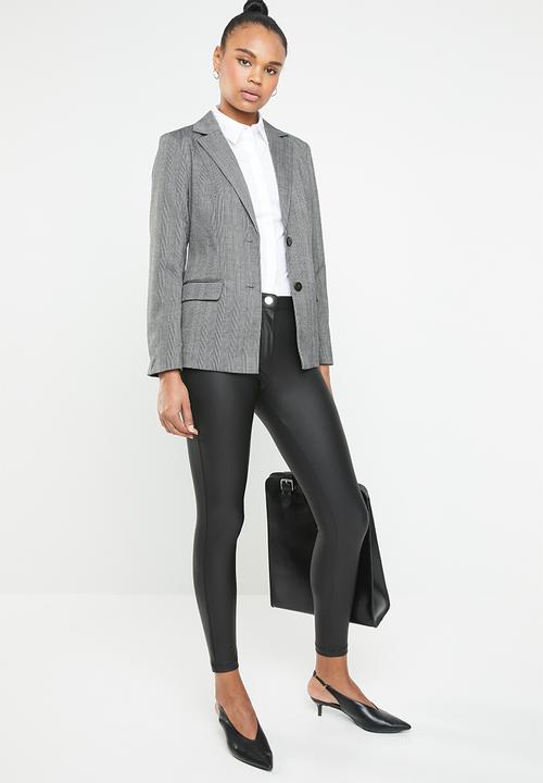ONLY - Sophie check blazer - black