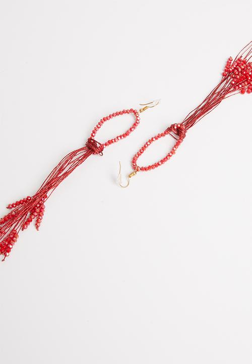 STYLE REPUBLIC - Lois beaded earrings-red