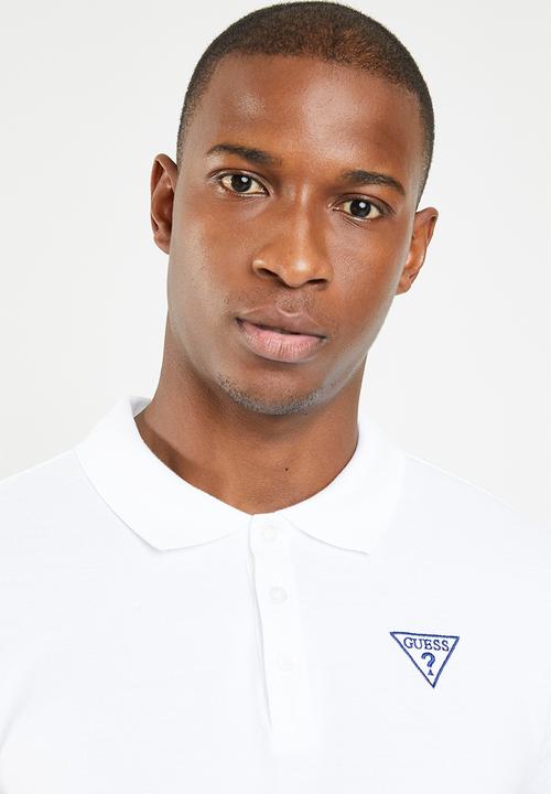 GUESS - Guess classic short sleeve polo - white & black 