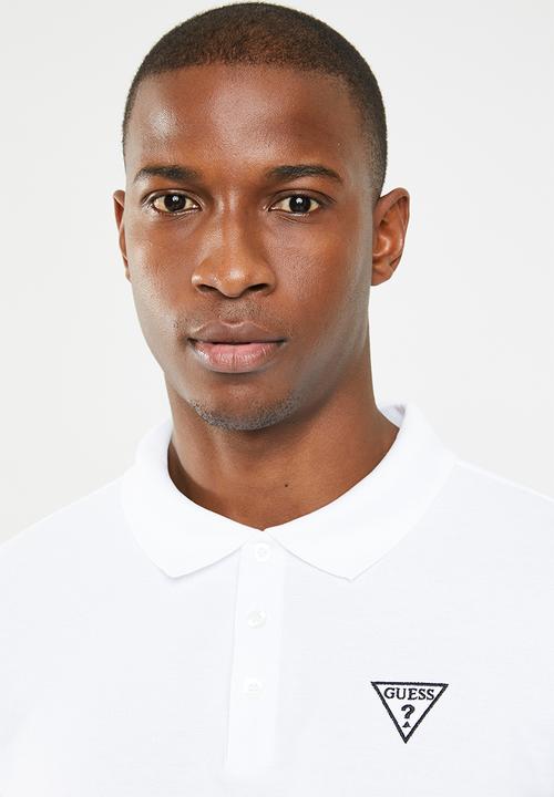 GUESS - Short sleeve core classic golfer - white
