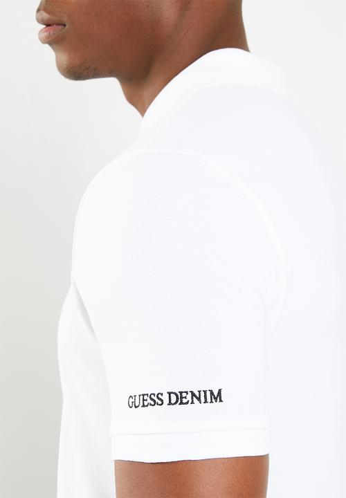 GUESS - Short sleeve core classic golfer - white