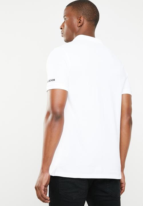 GUESS - Short sleeve core classic golfer - white