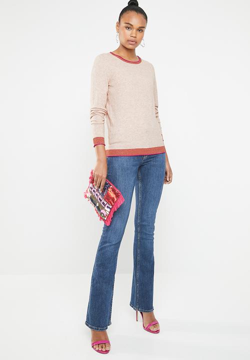 Vero Moda - Karis long sleeve o-neck knit - pink