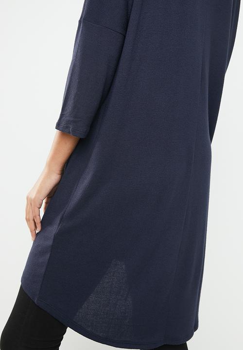 Vero Moda - Paya 3/4 V-neck long top - navy