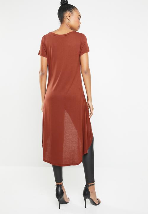 Forever21 - Wrap over high low top - rust