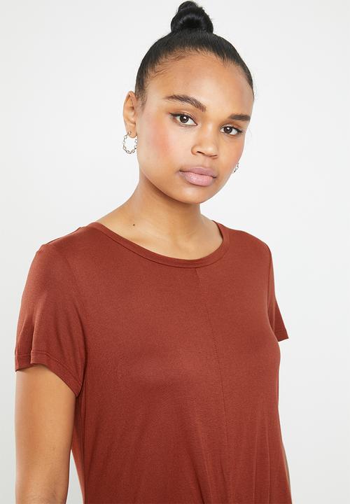 Forever21 - Wrap over high low top - rust