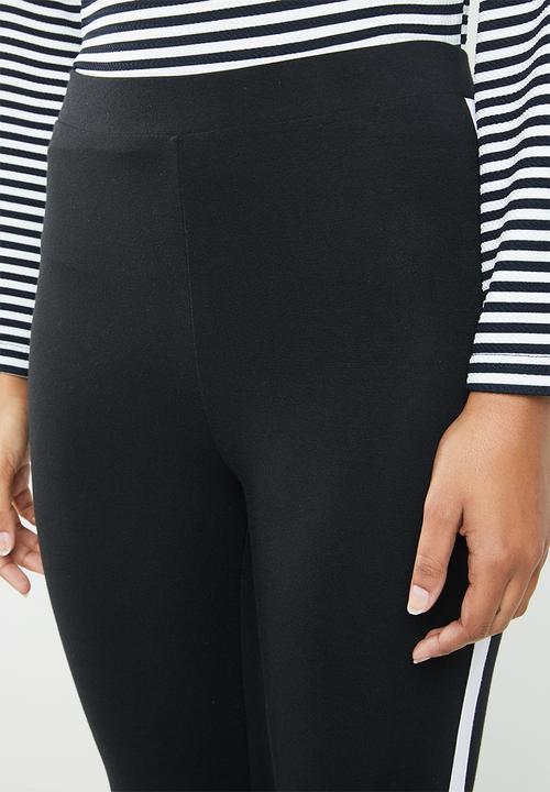 Forever21 - Leggings with side stripe - black