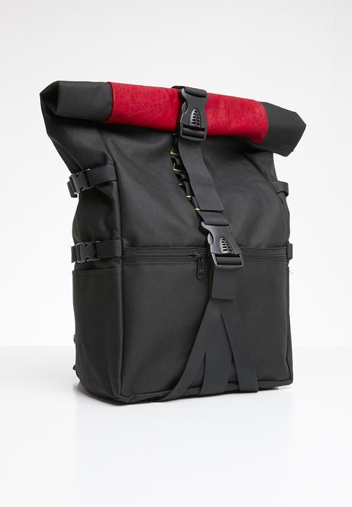 Superbalist - Colourblock backpack - black & red