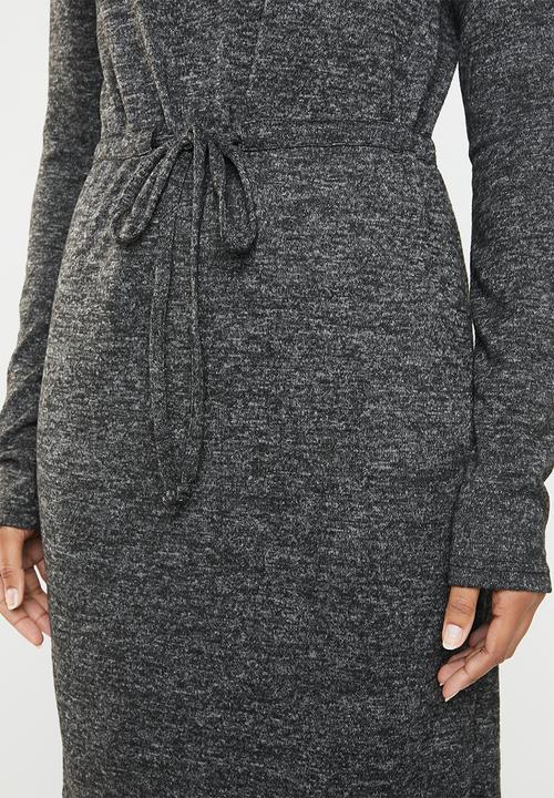 edit - Drawcord dress - charcoal