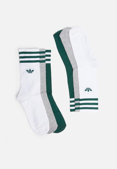 adidas Originals - Solid crew originals 3 pack socks - multi