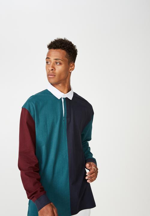 Cotton On - Rugby long sleeve polo - multi 