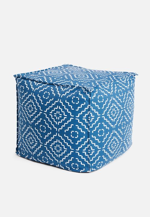 Sixth Floor - Twill ottoman - blue print