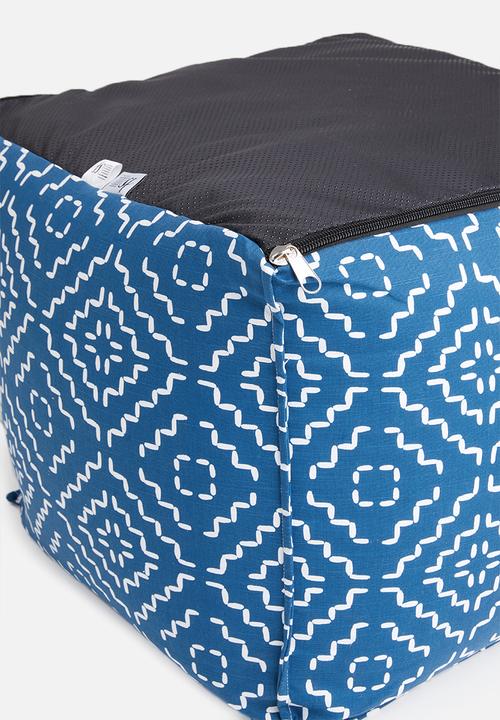 Sixth Floor - Twill ottoman - blue print