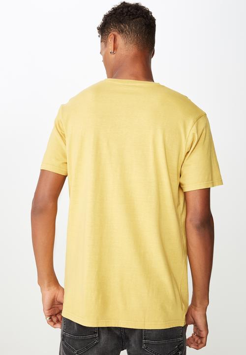 Cotton On - Tbar short sleeve urban tee - yellow