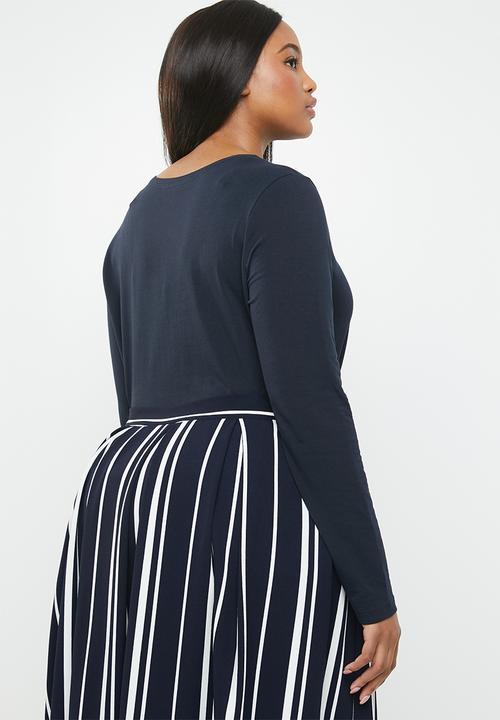 POLO - Plus size emily long sleeve pony tee - navy