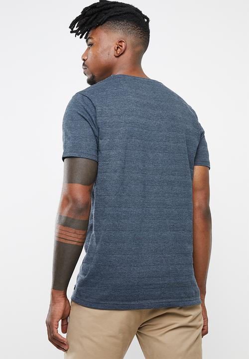 Brave Soul - Jeremy crew neck tee - blue 
