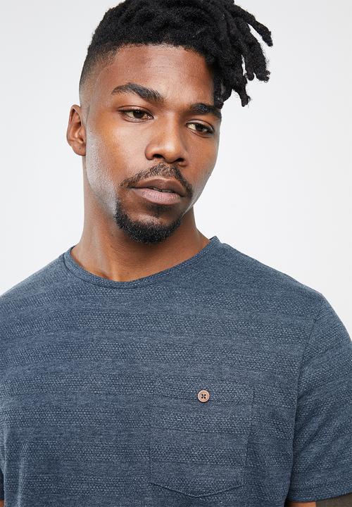 Brave Soul - Jeremy crew neck tee - blue 