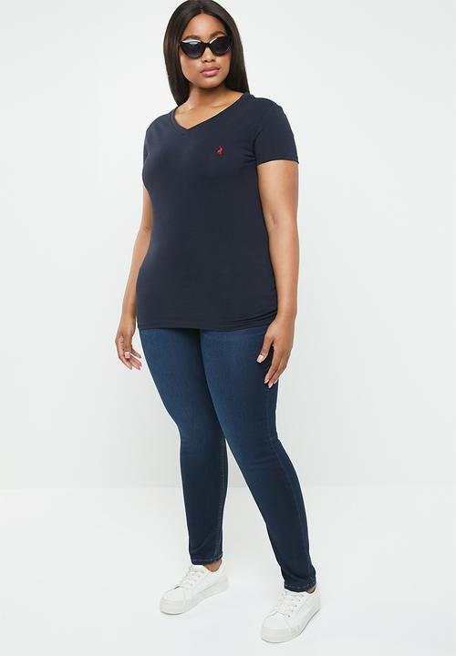 POLO - Plus size kelly short sleeve tee - navy