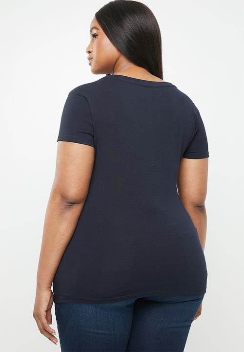 POLO - Plus size kelly short sleeve tee - navy