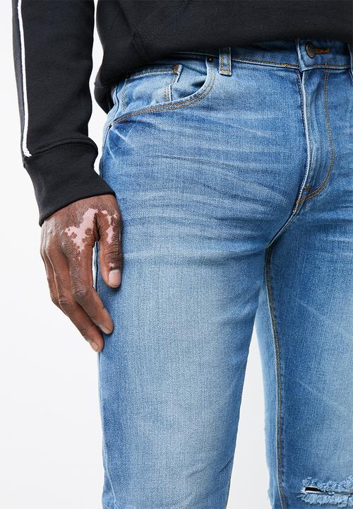 Superbalist - Slim knee slice jeans - blue