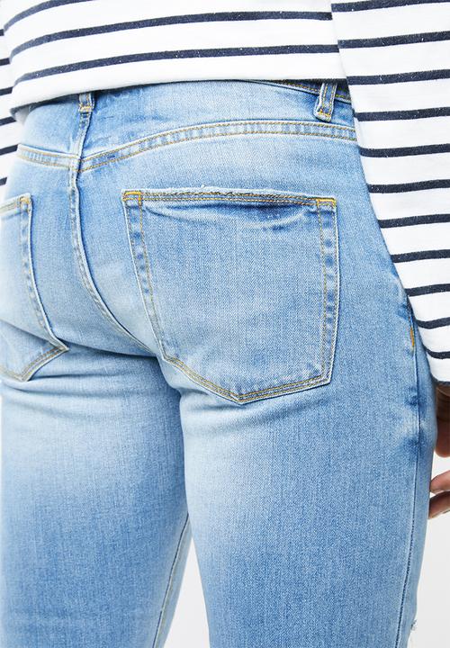 Superbalist - Cropped skinny jeans - blue