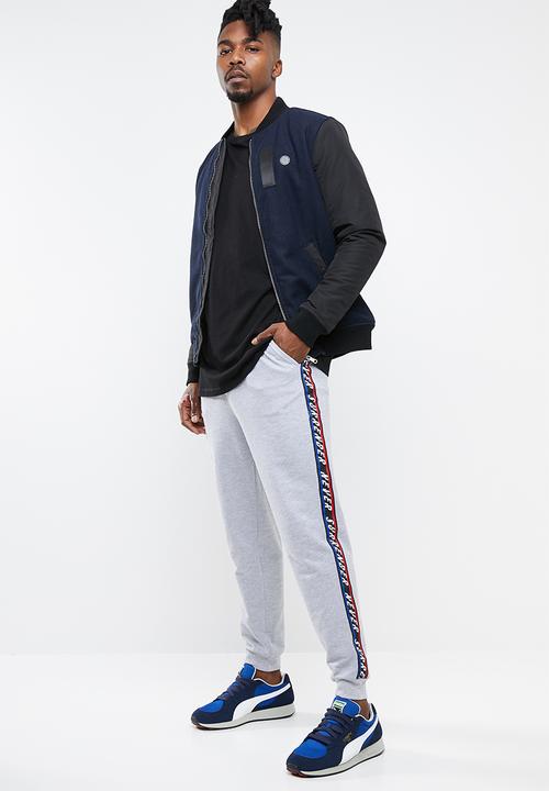 Superbalist - Slim fit printed tape sweatpant - grey