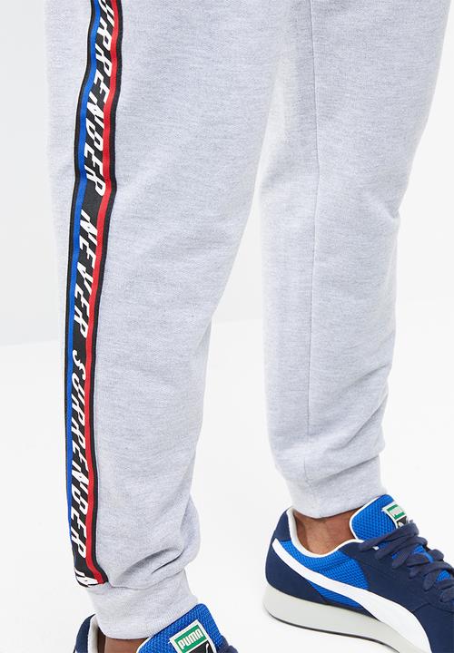 Superbalist - Slim fit printed tape sweatpant - grey