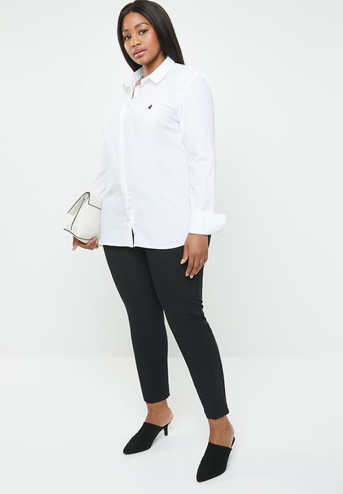 POLO - Plus size amber shirt - white